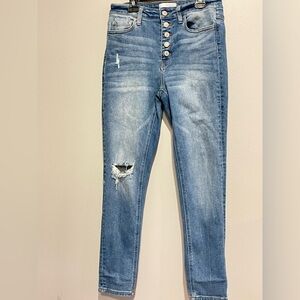 Stylish High Rise Blue Jeans